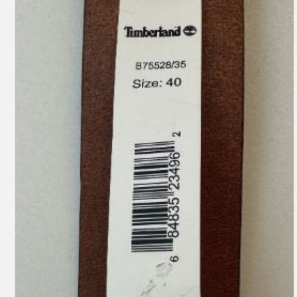 Timberland Size 40 Men's Full Grain Leather Belt Made in Italy Brown New - Picture 11 of 11